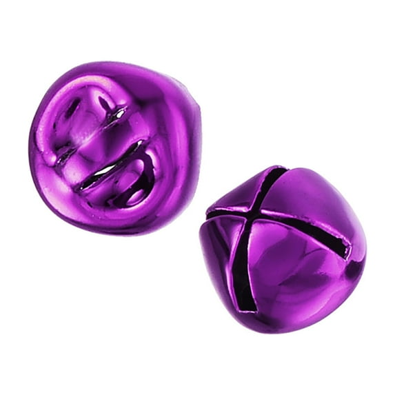 Uxcell Bulk Craft DIY Bells for Christmas Festival Decoration Party Home Silvery 0.31 inch 150pcs Purple