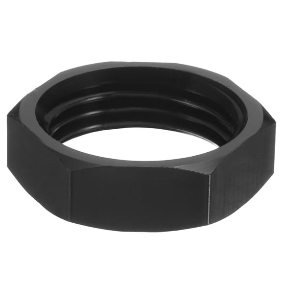 Uxcell Bulkhead Nuts 10AN Female Thread Aluminum Anodized Hex Nut for Bulkhead Fitting Adapter Gas Air Fluid Water, Black