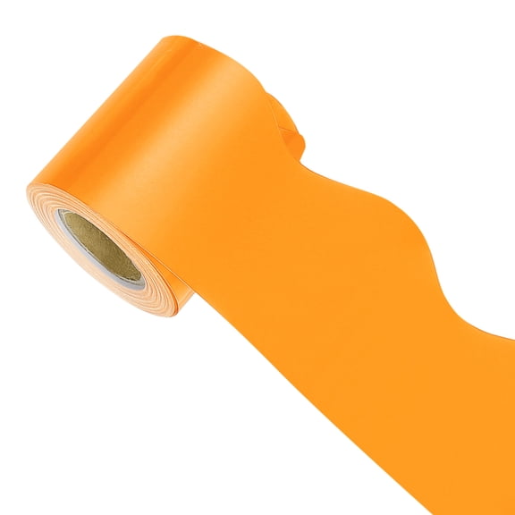 Uxcell Bulletin Board Border, 32.8Ft x 2.24Inch Classroom Border Trim, Light Orange