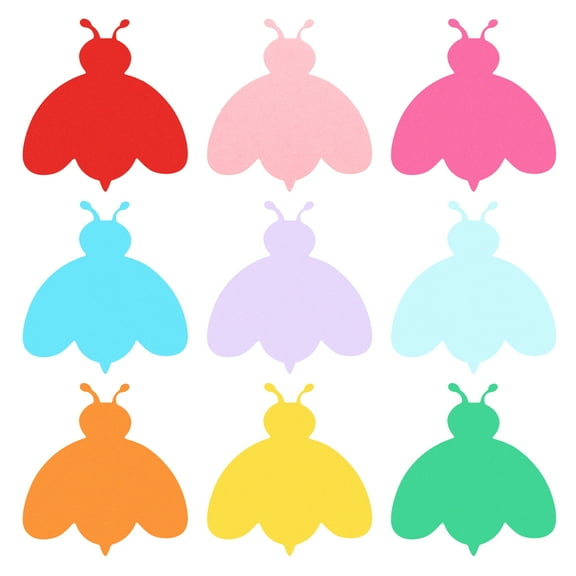 Uxcell Bulletin Cutouts Paper, 180Pcs Bee Shape Paper Cut Out with Adhesive