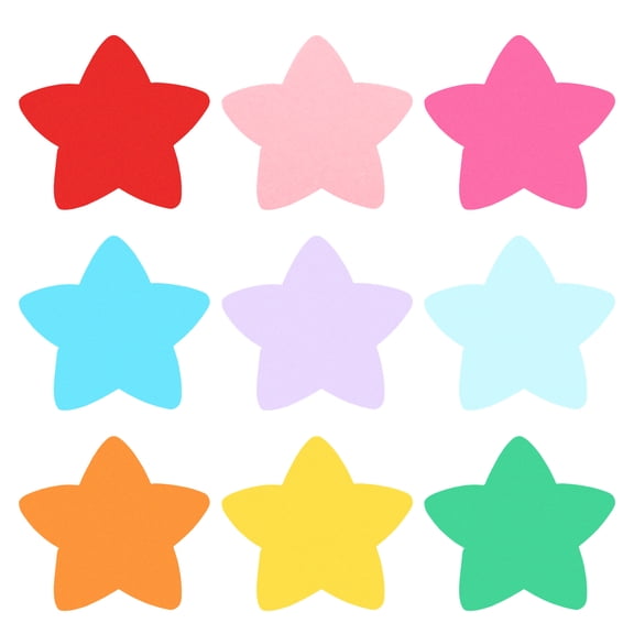 Uxcell Bulletin Cutouts Paper, 180Pcs Cute Star Shape Paper Cut Out with Adhesive