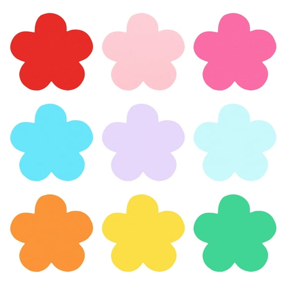 Uxcell Bulletin Cutouts Paper, 180Pcs Flower Shape Paper Cut Out with Adhesive
