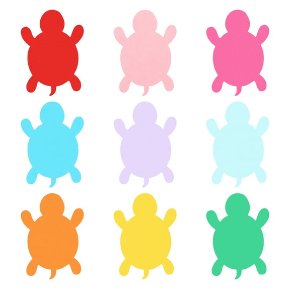 Uxcell Bulletin Cutouts Paper, 180Pcs Turtle Shape Paper Cut Out with Adhesive