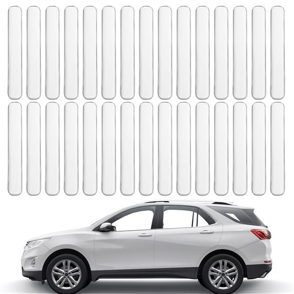 Uxcell Bumper Guard Strip, 30 Pcs 0.1Inch Anti-Collision Patch Anti-Scratch Rear Bumper Protector Trim Self Adhesive Car Side Door Edge Sticker for SUV Pickup Truck, Clear