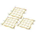 thumbnail image 1 of Uxcell Bungee Cargo Net 3 Pack Elastic Motorcycle Luggage Straps, 11.8" x 11.8" Yellow, 1 of 6