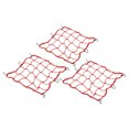 thumbnail image 1 of Uxcell Bungee Cargo Net 3 Pack Elastic Motorcycle Luggage Straps 15.7" x 15.7" Red, 1 of 5