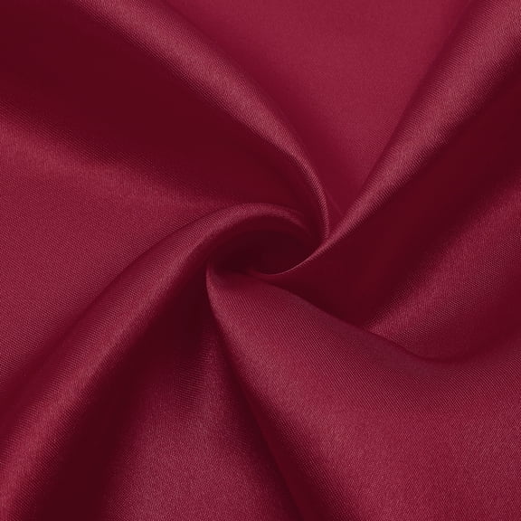 Uxcell Burgundy Satin Fabric by the Yard, 1 Yard x 59 Inch Silky Smooth Cloth for Sewing Draping Bridal Wedding Dress Lining Home Decor DIY Crafts
