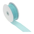 thumbnail image 1 of Uxcell Burlap Fabric Ribbon Burlap Wired Edge Ribbon Wired Decorative Ribbon for Big Bows Christmas Light Blue, 1 of 6