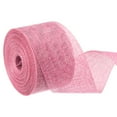 thumbnail image 1 of Uxcell Burlap Ribbon, Polyester Ribbon for Gift Wrapping Home Wedding Decor Pink, 1 of 5
