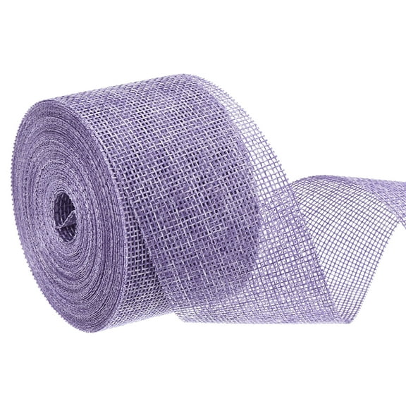 Uxcell Burlap Ribbon, Polyester Ribbon for Gift Wrapping Home Wedding Decor Purple