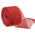 thumbnail image 1 of Uxcell Burlap Ribbon, Polyester Ribbon for Gift Wrapping Home Wedding Decor Red, 1 of 5