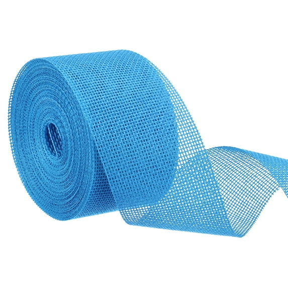 Uxcell Burlap Ribbon, Polyester Ribbon for Gift Wrapping Home Wedding Decor Sky Blue