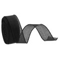 thumbnail image 1 of Uxcell Burlap Ribbon Fabric Wired EdgeBlack 1-1/2 Inch x 10 Yard for Gift Wrapping, Christmas Tree, 1 of 6