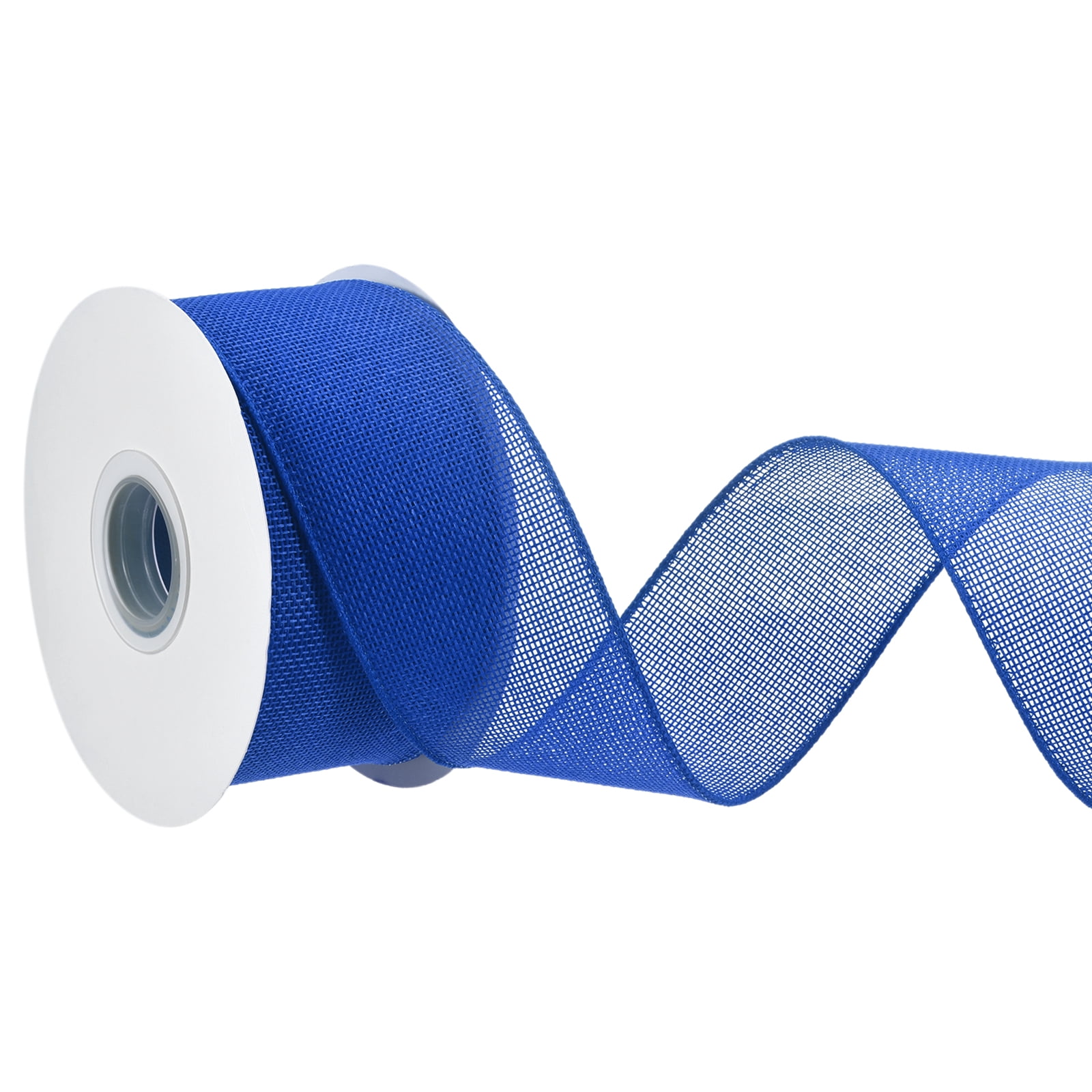 Uxcell Burlap Wired Ribbon, (2-1/2 Inch, 20 Yard, Deep Blue), Wired Edge Ribbon