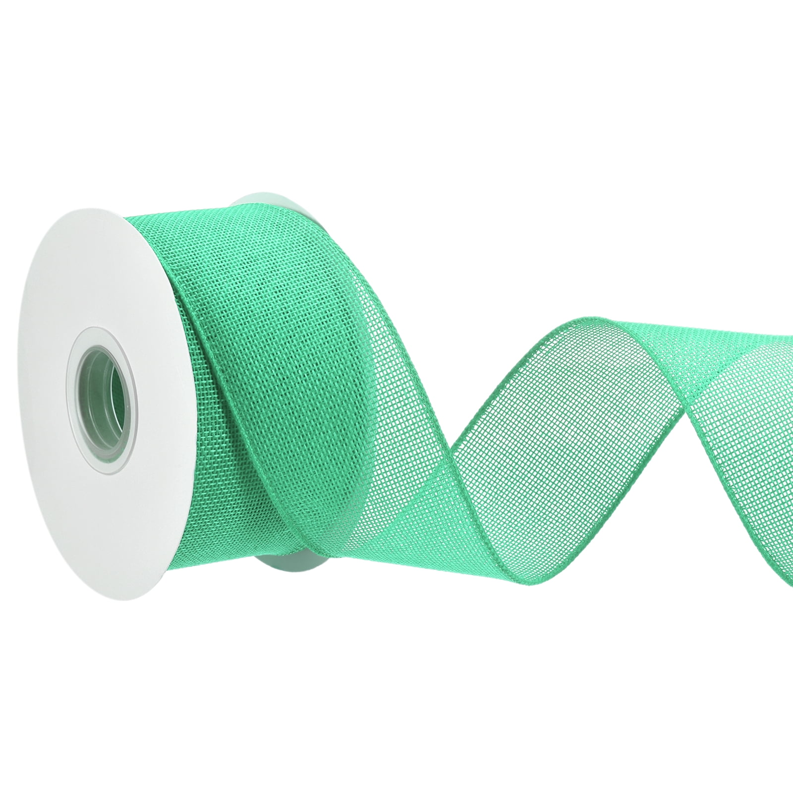 Uxcell Burlap Wired Ribbon, (2-1/2 Inch, 20 Yard, Mint Green), Wired Edge Ribbon