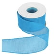 thumbnail image 1 of Uxcell Burlap Wired Ribbon 2" x 10 Yard Wired Edge Ribbon Woven Strap, Sky Blue, 1 of 7