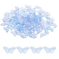 thumbnail image 1 of Uxcell Butterfly Beads, 100Pcs Crystal Butterfly Beads Translucent Czech Glass Beads,Purple Blue, 1 of 6