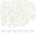 thumbnail image 1 of Uxcell Butterfly Beads, 100Pcs Crystal Butterfly Beads Translucent Czech Glass Beads, Bright White, 1 of 6