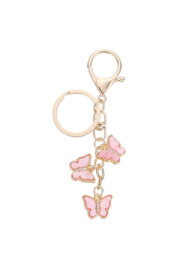 Butterfly Keychain, 4.25" x 0.67"(L x W) Acrylic Butterfly Pendant Keyring Keyring Bags Charm Backpack for Storage and Decoration, Pink