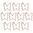 thumbnail image 1 of Uxcell Butterfly Shaped Alloy Open Back Bezel Pendants DIY Hollow Resin Frame, Rose Gold 10 Pack, 1 of 5