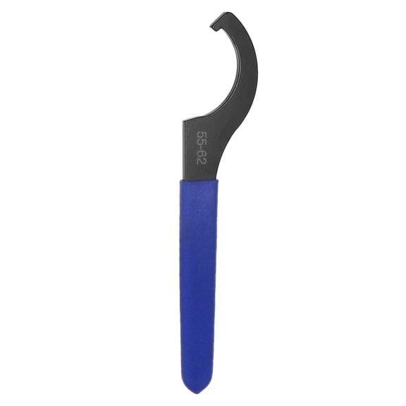 Uxcell C Hook Spanner Wrench for Lathe Clamping 55-62 Collet Chuck Nut With Blue Non-slip Handle