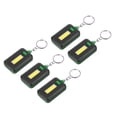 thumbnail image 1 of Uxcell COB Keychain Flashlight, 5 Pack Portable Mini LED Key Tough with 3 Light Modes Black Green, 1 of 6