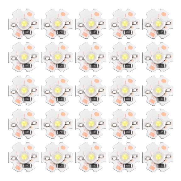 Uxcell COB LED Chip 1W 5V LED Lamp Beads Chip Bulb 200lm 10000K Cold White, 25Pcs