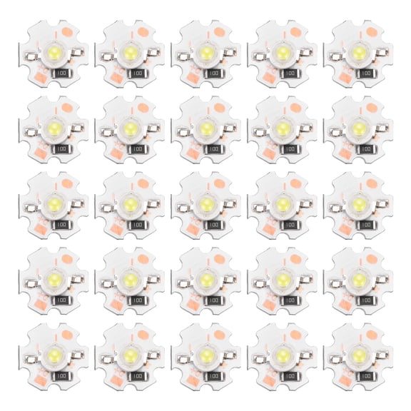 Uxcell COB LED Chip 1W 5V LED Lamp Beads Chip Bulb 200lm 6000-6500K White, 25 Pcs