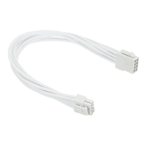 Uxcell CPU Power Cable 12 Inch(30cm) 18AWG EPS-12V, 1Pcs CPU 8 Pin Male to 8 Pin(4+4 Detachable) Male for Motherboard Power Adapter, White