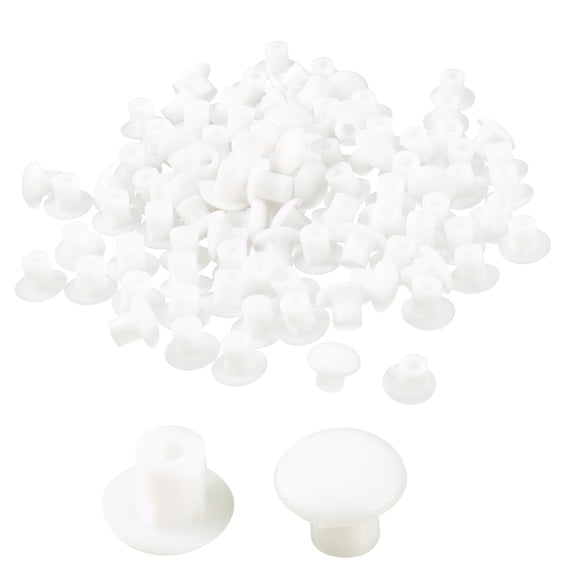 Uxcell Cabinet Decor Hole Blanking Cover Plugs Plastic White 100 Pack