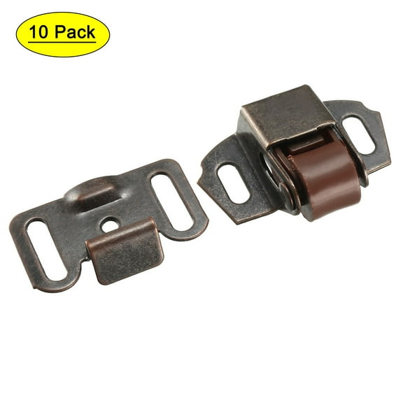 Uxcell Furniture Door Single Roller Catch Ball Latches Copper Plated Finish 10Pcs