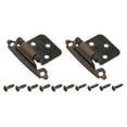 thumbnail image 1 of Uxcell 5 mm Iron Cabinet Kitchen Inset with Screws for Traditional Cabinet Door 2 Set Copper Red, 1 of 7