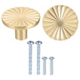 thumbnail image 1 of Uxcell Cabinet Knobs Modern Round Drawer Pulls Zinc Alloy Furniture Handle for Closet Dresser Cupboard Kitchen Bedroom Bathroom 2 Gold, 1 of 7