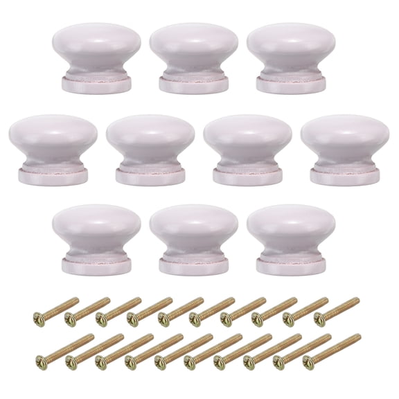 Uxcell Cabinet Knobs Round Drawer Dresser Knobs Wood Handles Knobs Drawer Pulls with Screws Purple