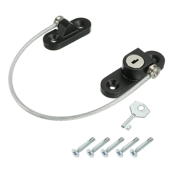Uxcell Cabinet Locks Keyed 180mm Long String 55x16mm Black