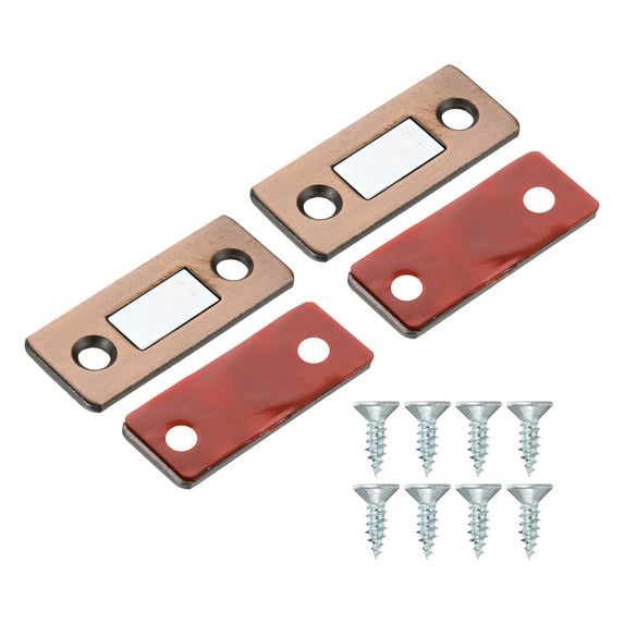 Uxcell Cabinet Magnetic Catch, Adhesive Cabinet Door Magnetic Catch for Kitchen Drawer Door, Copper 2 Pack