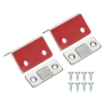 Uxcell Cabinet Magnetic Catch, Ultra Thin Adhesive Cabinet Door Magnetic Catch for Kitchen Drawer, Silver Tone 2 Pack