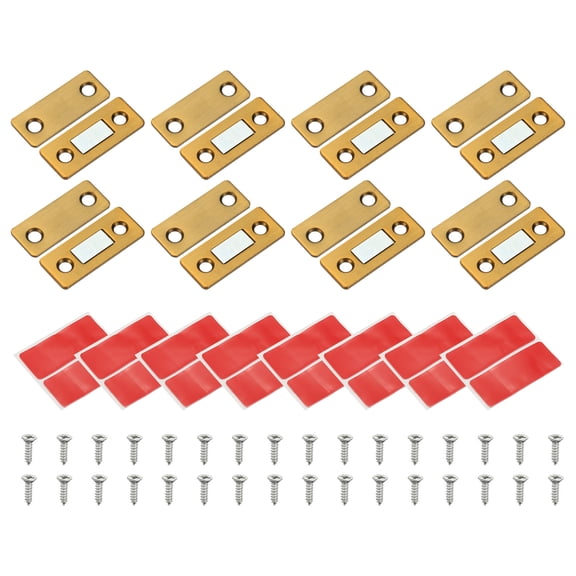 Uxcell Cabinet Magnets For Closure [8pcs] - Magnetic Door Latch for Kitchen & Cabinet Door Drawer Latch - [Yellow - 1.61 IN]