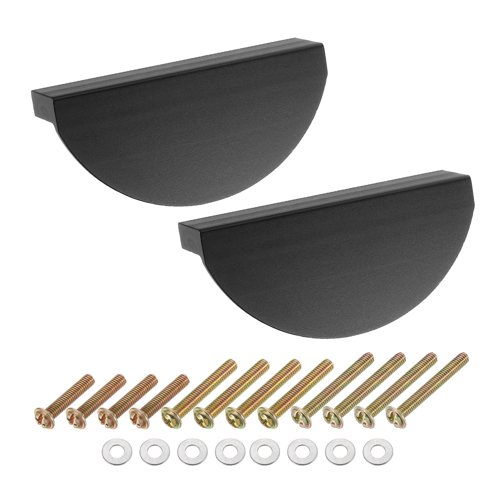 Uxcell Cabinet Pull Handles, Zinc Alloy Modern Drawer Pulls for Kitchen Cupboard Dresser Cabinet Hardware Black