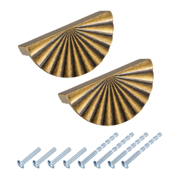 Uxcell Cabinet Pull Handles, Zinc Alloy Modern Drawer Pulls for Kitchen Cupboard Dresser Cabinet Hardware Brass
