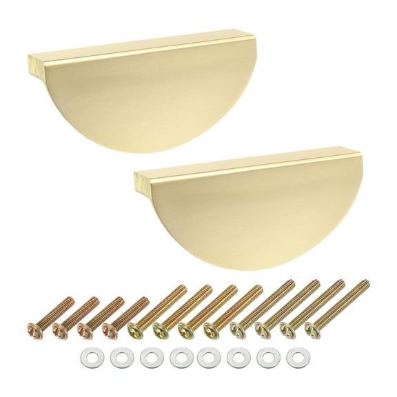 Uxcell Cabinet Pull Handles, Zinc Alloy Modern Drawer Pulls for Kitchen Cupboard Dresser Cabinet Hardware Gold