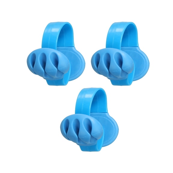 Uxcell Cable Clips, 3 Pcs Desk Cord Organizer Wire Holders, Blue
