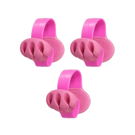 Uxcell Cable Clips, 3 Pcs Desk Cord Organizer Wire Holders, Rose Red