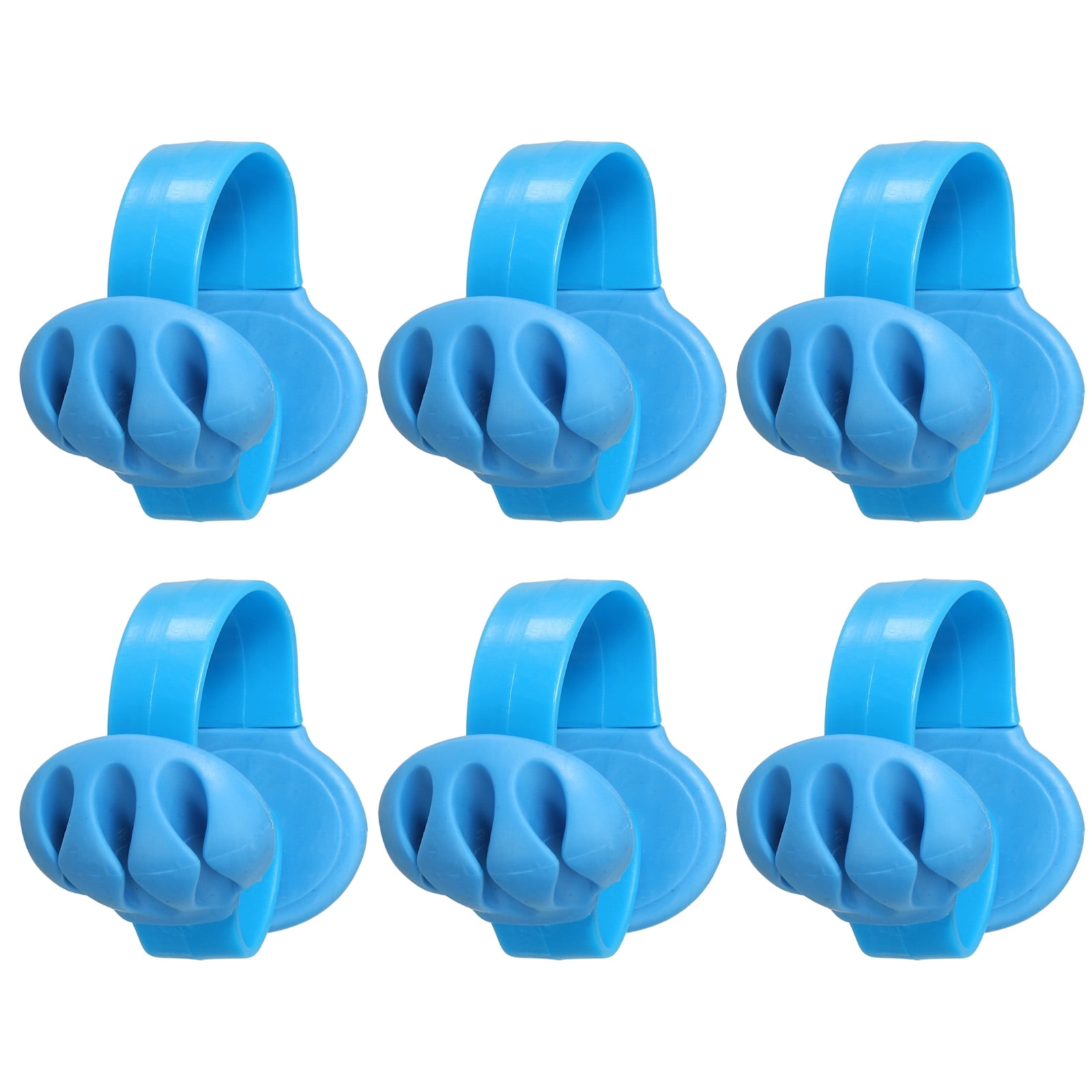 Uxcell Cable Clips, 6 Pcs Desk Cord Organizer Wire Holders, Blue ...