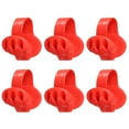 thumbnail image 1 of Uxcell Cable Clips, 6 Pcs Desk Cord Organizer Wire Holders, Red, 1 of 6