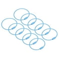 thumbnail image 1 of Uxcell Cable Key Rings 160mm Wire Keychain Twist Loops Blue 12 Pack, 1 of 6