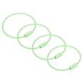 thumbnail image 1 of Uxcell Cable Key Rings 160mm Wire Keychain Twist Loops Green 4 Pack, 1 of 6