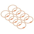 thumbnail image 1 of Uxcell Cable Key Rings 160mm Wire Keychain Twist Loops Orange 12 Pack, 1 of 6