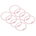 thumbnail image 1 of Uxcell Cable Key Rings 160mm Wire Keychain Twist Loops Pink 8 Pack, 1 of 6