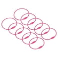 thumbnail image 1 of Uxcell Cable Key Rings 160mm Wire Keychain Twist Loops Rose Red 12 Pack, 1 of 6